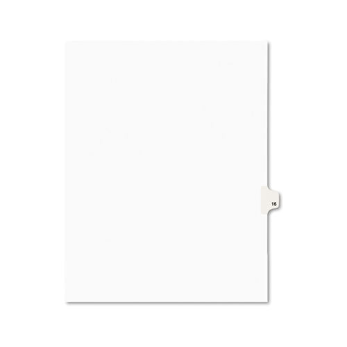 Preprinted Legal Exhibit Side Tab Index Dividers, Avery Style, 10-tab, 16, 11 X 8.5, White, 25-pack, (1016)