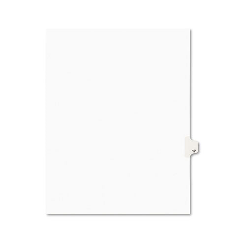 Preprinted Legal Exhibit Side Tab Index Dividers, Avery Style, 10-tab, 17, 11 X 8.5, White, 25-pack, (1017)