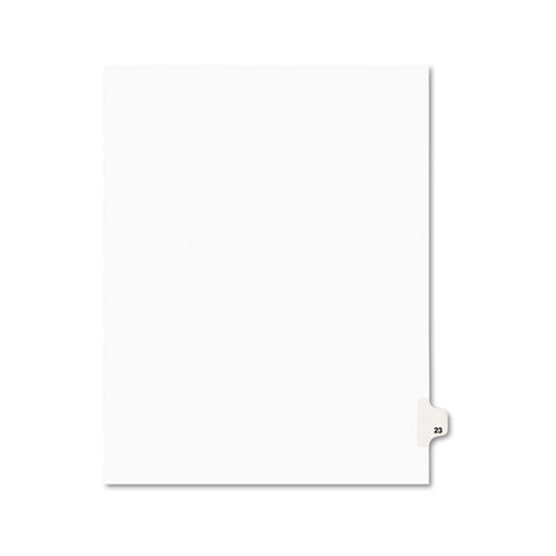 Preprinted Legal Exhibit Side Tab Index Dividers, Avery Style, 10-tab, 23, 11 X 8.5, White, 25-pack, (1023)