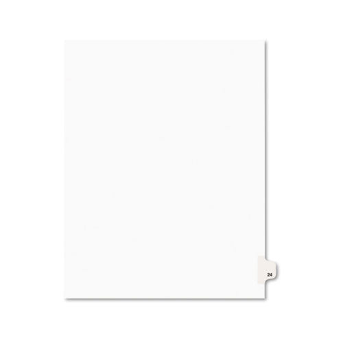 Preprinted Legal Exhibit Side Tab Index Dividers, Avery Style, 10-tab, 24, 11 X 8.5, White, 25-pack, (1024)
