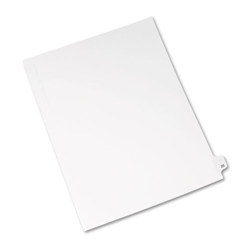 Preprinted Legal Exhibit Side Tab Index Dividers, Avery Style, 10-tab, 25, 11 X 8.5, White, 25-pack, (1025)