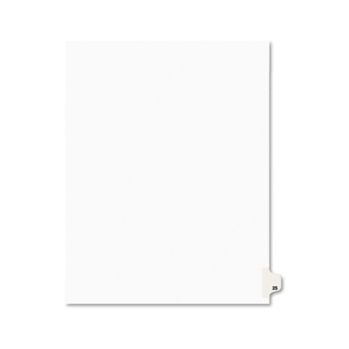 Preprinted Legal Exhibit Side Tab Index Dividers, Avery Style, 10-tab, 25, 11 X 8.5, White, 25-pack, (1025)