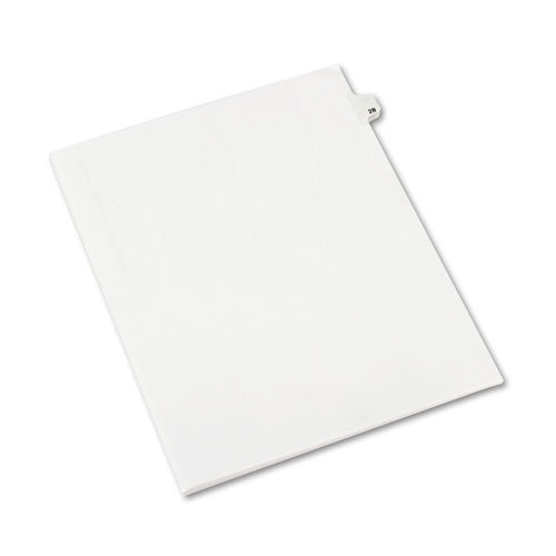 Preprinted Legal Exhibit Side Tab Index Dividers, Avery Style, 10-tab, 28, 11 X 8.5, White, 25-pack, (1028)