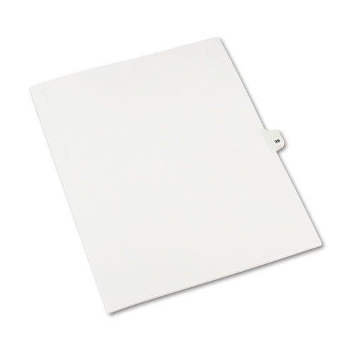 Preprinted Legal Exhibit Side Tab Index Dividers, Avery Style, 10-tab, 39, 11 X 8.5, White, 25-pack, (1039)