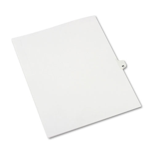 Preprinted Legal Exhibit Side Tab Index Dividers, Avery Style, 10-tab, 40, 11 X 8.5, White, 25-pack, (1040)