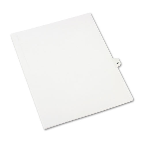 Preprinted Legal Exhibit Side Tab Index Dividers, Avery Style, 10-tab, 41, 11 X 8.5, White, 25-pack, (1041)