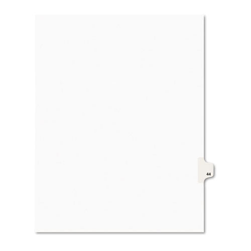 Preprinted Legal Exhibit Side Tab Index Dividers, Avery Style, 10-tab, 44, 11 X 8.5, White, 25-pack, (1044)