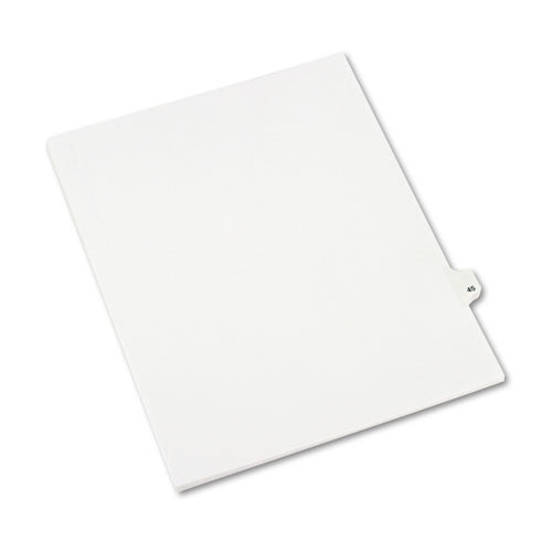 Preprinted Legal Exhibit Side Tab Index Dividers, Avery Style, 10-tab, 45, 11 X 8.5, White, 25-pack, (1045)