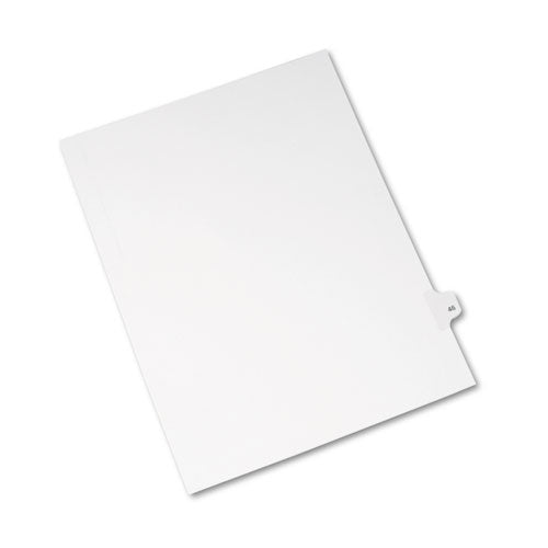 Preprinted Legal Exhibit Side Tab Index Dividers, Avery Style, 10-tab, 46, 11 X 8.5, White, 25-pack, (1046)