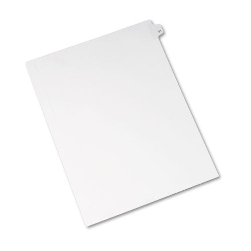 Preprinted Legal Exhibit Side Tab Index Dividers, Avery Style, 10-tab, 51, 11 X 8.5, White, 25-pack, (1051)