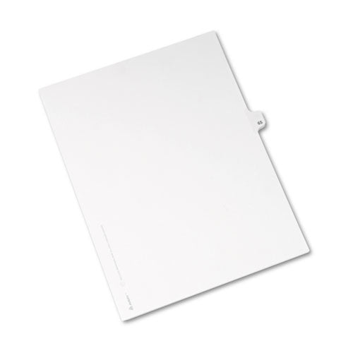 Preprinted Legal Exhibit Side Tab Index Dividers, Avery Style, 10-tab, 65, 11 X 8.5, White, 25-pack, (1065)