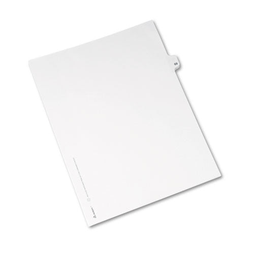 Preprinted Legal Exhibit Side Tab Index Dividers, Avery Style, 10-tab, 69, 11 X 8.5, White, 25-pack, (1069)