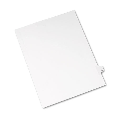 Preprinted Legal Exhibit Side Tab Index Dividers, Avery Style, 10-tab, 72, 11 X 8.5, White, 25-pack, (1072)