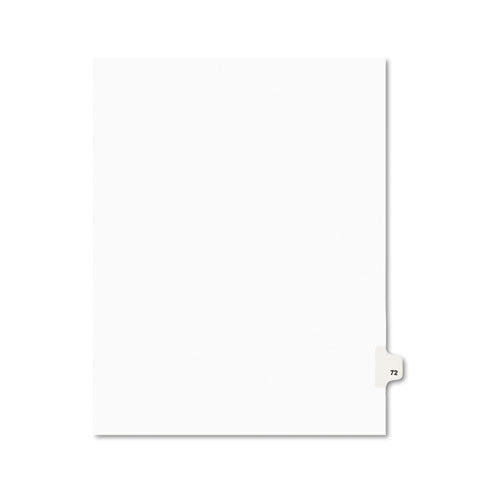 Preprinted Legal Exhibit Side Tab Index Dividers, Avery Style, 10-tab, 72, 11 X 8.5, White, 25-pack, (1072)