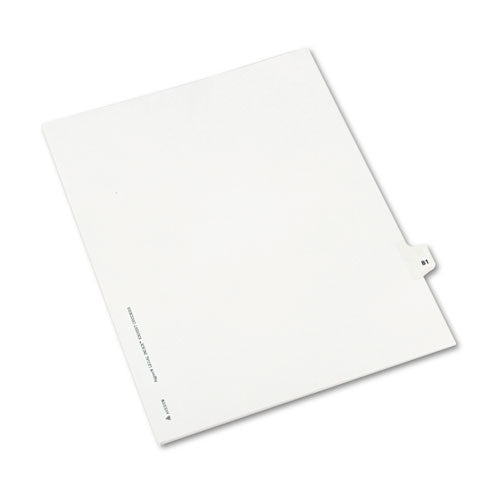 Preprinted Legal Exhibit Side Tab Index Dividers, Avery Style, 10-tab, 81, 11 X 8.5, White, 25-pack, (1081)