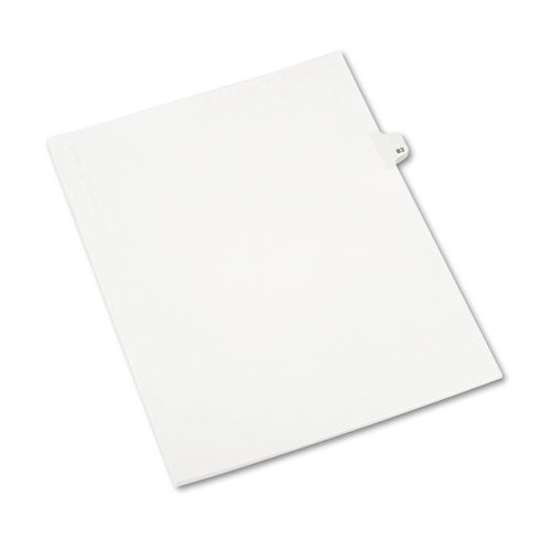 Preprinted Legal Exhibit Side Tab Index Dividers, Avery Style, 10-tab, 83, 11 X 8.5, White, 25-pack, (1083)