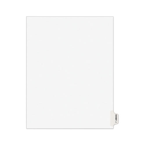 Avery-style Preprinted Legal Side Tab Divider, Exhibit J, Letter, White, 25-pack, (1380)