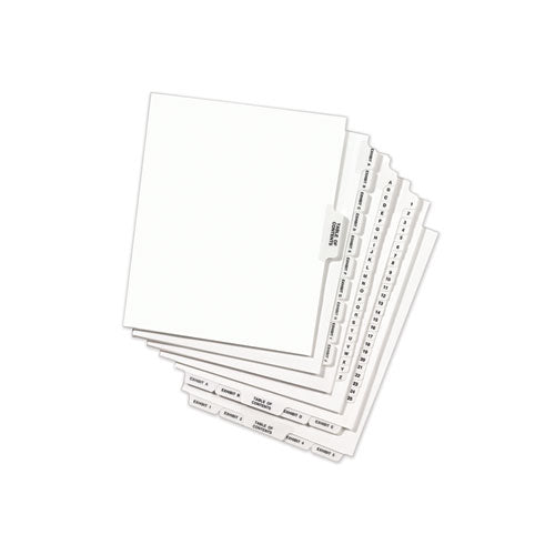 Avery-style Preprinted Legal Side Tab Divider, Exhibit K, Letter, White, 25-pack, (1381)