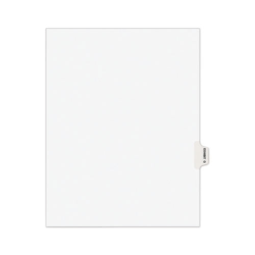 Avery-style Preprinted Legal Side Tab Divider, Exhibit Q, Letter, White, 25-pack, (1387)