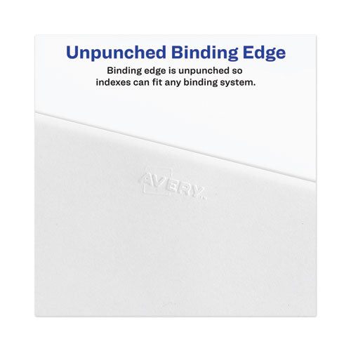 Avery-style Preprinted Legal Side Tab Divider, Exhibit R, Letter, White, 25-pack, (1388)