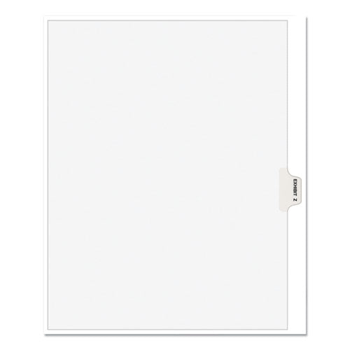 Avery-style Preprinted Legal Side Tab Divider, Exhibit Z, Letter, White, 25-pack, (1396)