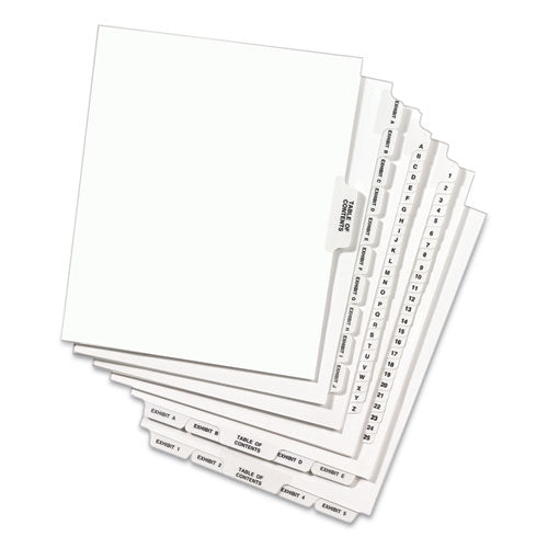 Preprinted Legal Exhibit Side Tab Index Dividers, Avery Style, 26-tab, C, 11 X 8.5, White, 25-pack, (1403)