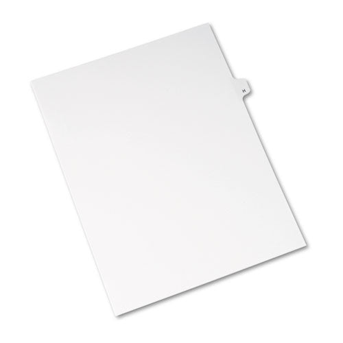Preprinted Legal Exhibit Side Tab Index Dividers, Avery Style, 26-tab, H, 11 X 8.5, White, 25-pack, (1408)