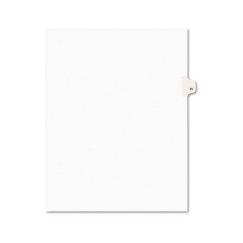 Preprinted Legal Exhibit Side Tab Index Dividers, Avery Style, 26-tab, H, 11 X 8.5, White, 25-pack, (1408)