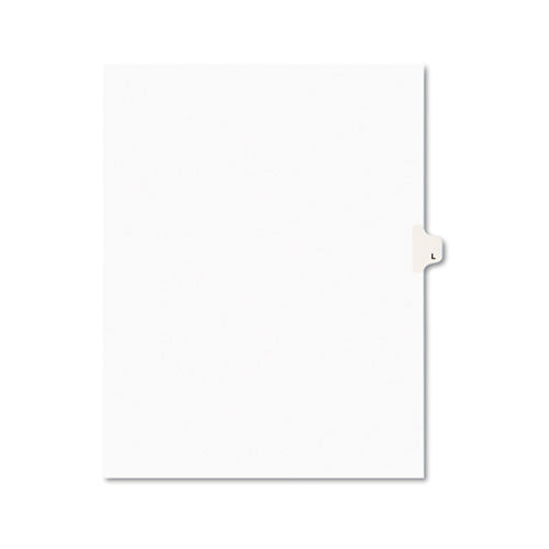 Preprinted Legal Exhibit Side Tab Index Dividers, Avery Style, 26-tab, L, 11 X 8.5, White, 25-pack, (1412)