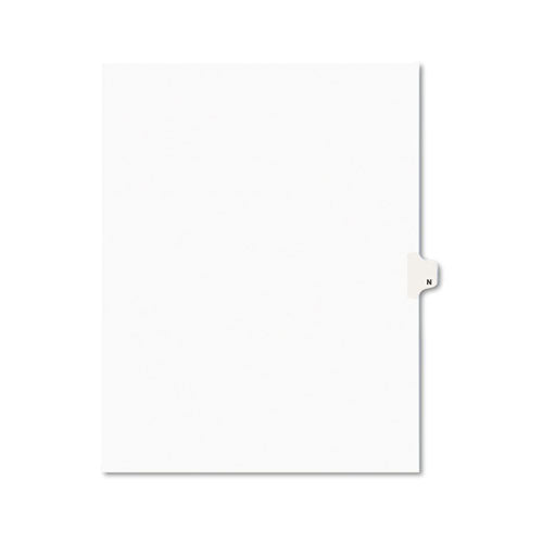 Preprinted Legal Exhibit Side Tab Index Dividers, Avery Style, 26-tab, N, 11 X 8.5, White, 25-pack, (1414)