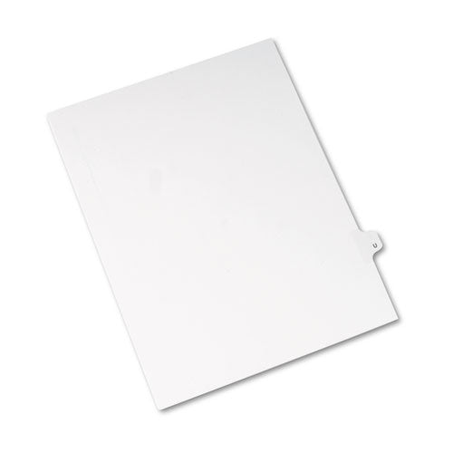 Preprinted Legal Exhibit Side Tab Index Dividers, Avery Style, 26-tab, U, 11 X 8.5, White, 25-pack, (1421)