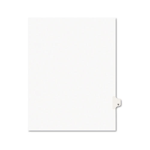 Preprinted Legal Exhibit Side Tab Index Dividers, Avery Style, 26-tab, U, 11 X 8.5, White, 25-pack, (1421)