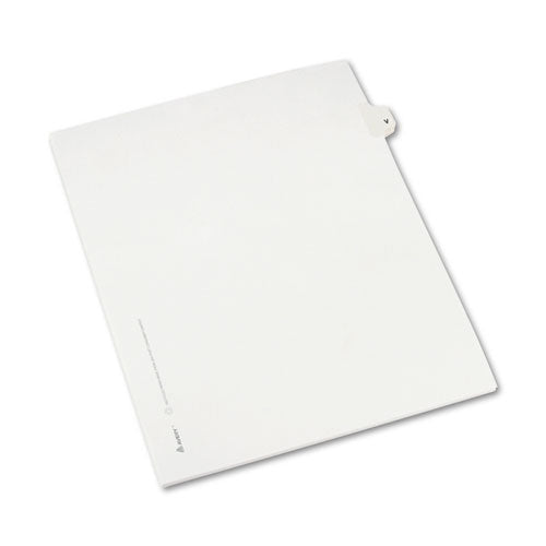 Preprinted Legal Exhibit Side Tab Index Dividers, Avery Style, 26-tab, V, 11 X 8.5, White, 25-pack, (1422)