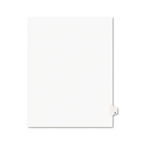 Preprinted Legal Exhibit Side Tab Index Dividers, Avery Style, 26-tab, X, 11 X 8.5, White, 25-pack, (1424)