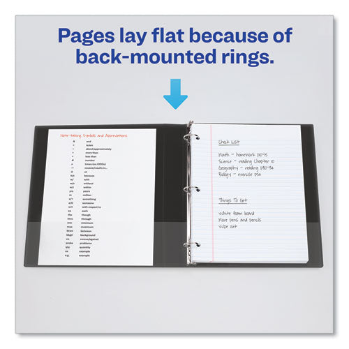 Economy Non-view Binder With Round Rings, 3 Rings, 0.5" Capacity, 11 X 8.5, Black, (3201)