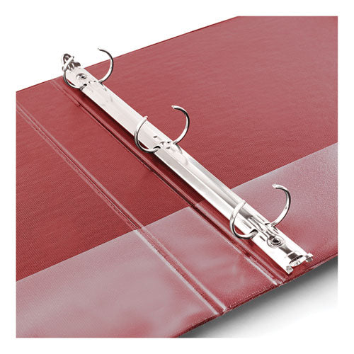 Economy Non-view Binder With Round Rings, 3 Rings, 1.5" Capacity, 11 X 8.5, Red, (3410)
