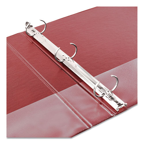Economy Non-view Binder With Round Rings, 3 Rings, 2" Capacity, 11 X 8.5, Red, (3510)