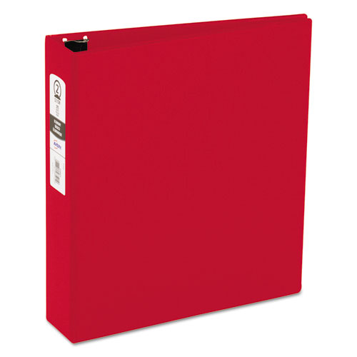 Economy Non-view Binder With Round Rings, 3 Rings, 2" Capacity, 11 X 8.5, Red, (3510)
