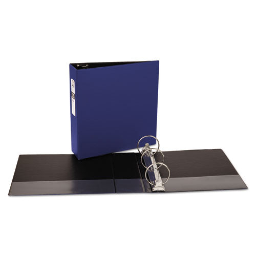 Economy Non-view Binder With Round Rings, 3 Rings, 3" Capacity, 11 X 8.5, Blue, (3601)