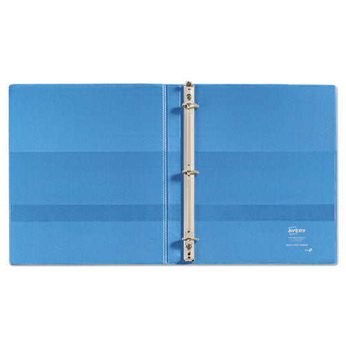 Heavy-duty Non Stick View Binder With Durahinge And Slant Rings, 3 Rings, 0.5" Capacity, 11 X 8.5, Light Blue, (5004)