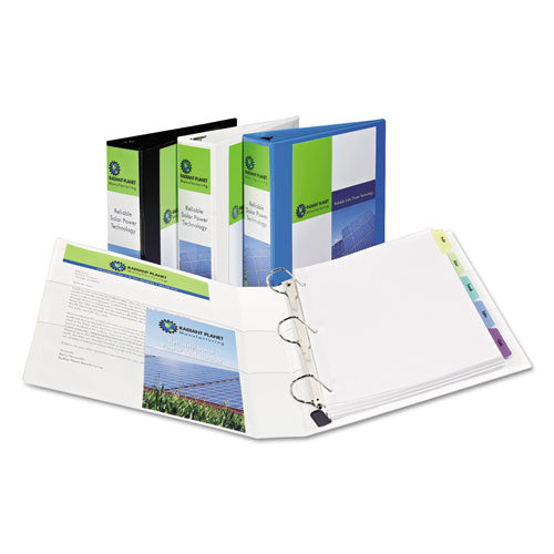 Heavy-duty Non Stick View Binder With Durahinge And Slant Rings, 3 Rings, 0.5" Capacity, 11 X 8.5, Light Blue, (5004)