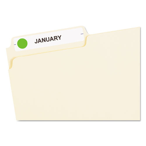 Handwrite Only Self-adhesive Removable Round Color-coding Labels, 0.5" Dia., Neon Green, 60-sheet, 14 Sheets-pack, (5052)
