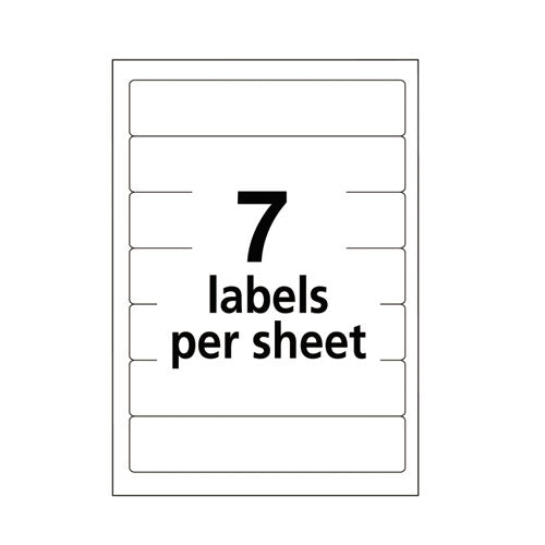 Printable 4" X 6" - Permanent File Folder Labels, 0.69 X 3.44, White, 7-sheet, 36 Sheets-pack, (5202)
