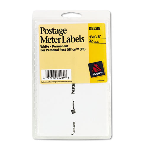Postage Meter Labels For Personal Post Office, 1.78 X 6, White, 2-sheet, 30 Sheets-pack, (5289)