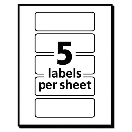 Printable Self-adhesive Removable Color-coding Labels, 1 X 3, Neon Orange, 5-sheet, 40 Sheets-pack, (5477)