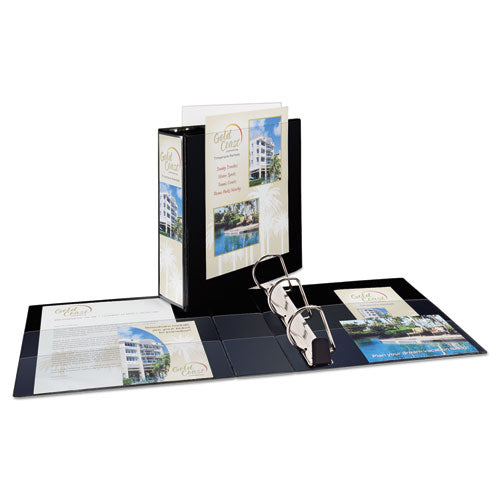 Heavy-duty Non Stick View Binder With Durahinge And Slant Rings, 3 Rings, 3" Capacity, 11 X 8.5, Black, (5600)