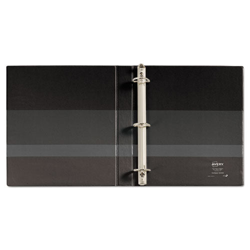 Durable Non-view Binder With Durahinge And Ezd Rings, 3 Rings, 1" Capacity, 11 X 8.5, Black, (7301)