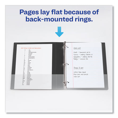 Durable Non-view Binder With Durahinge And Ezd Rings, 3 Rings, 1" Capacity, 11 X 8.5, Black, (7301)