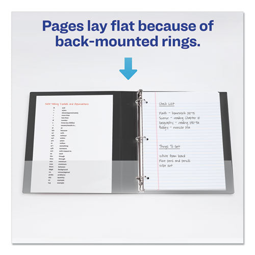 Durable Non-view Binder With Durahinge And Ezd Rings, 3 Rings, 3" Capacity, 11 X 8.5, Black, (7701)