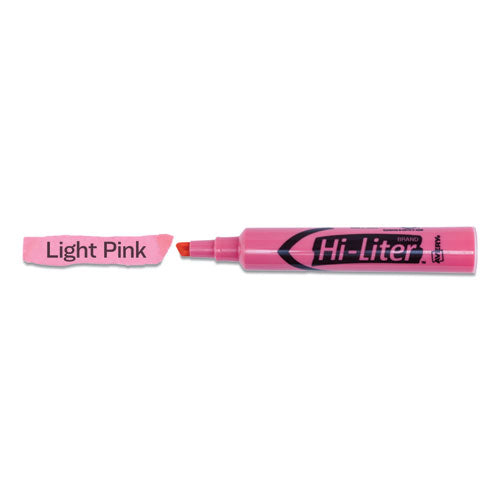 Hi-liter Desk-style Highlighters, Chisel Tip, Light Pink, Dozen, (7749)